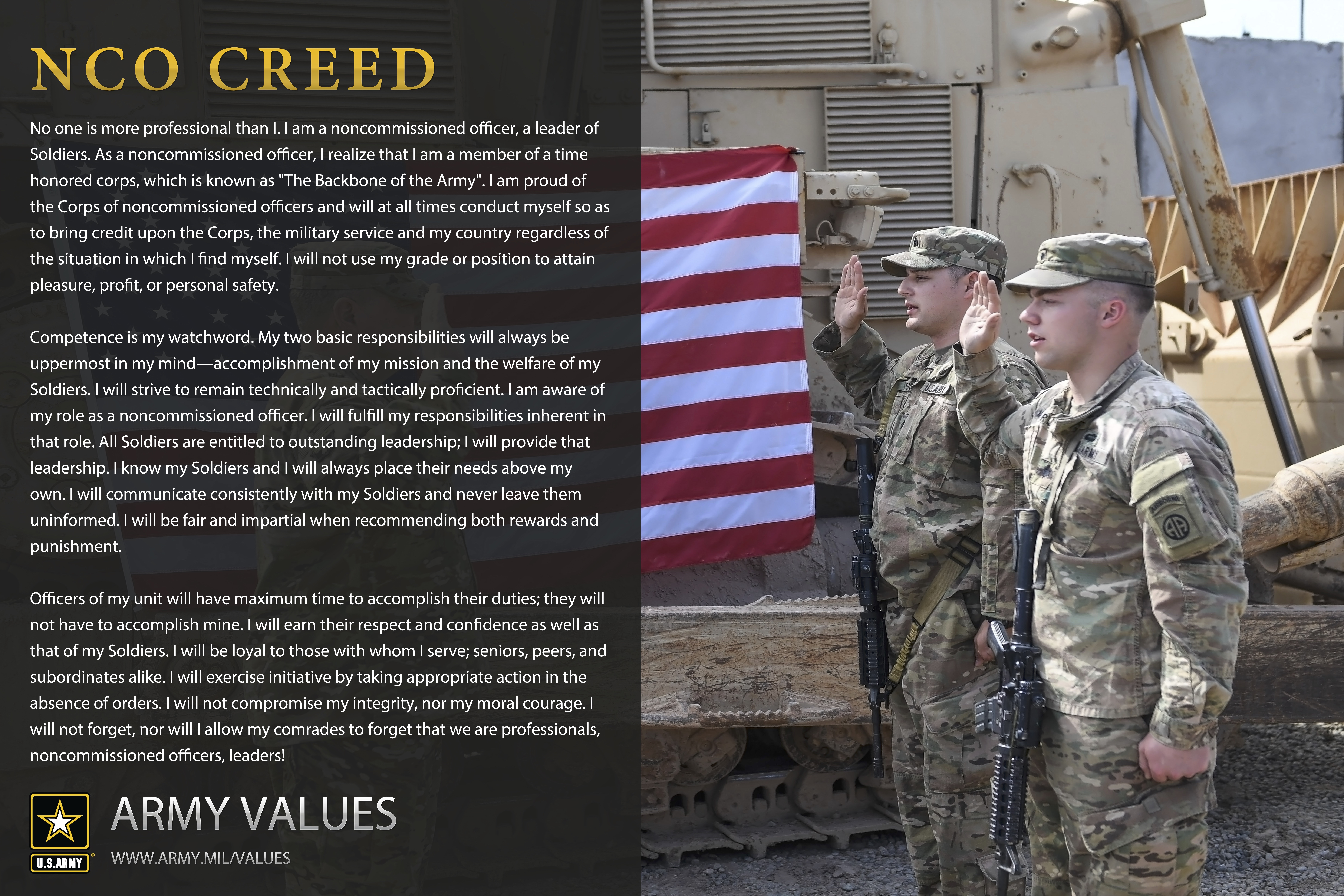 NCO Creed Poster